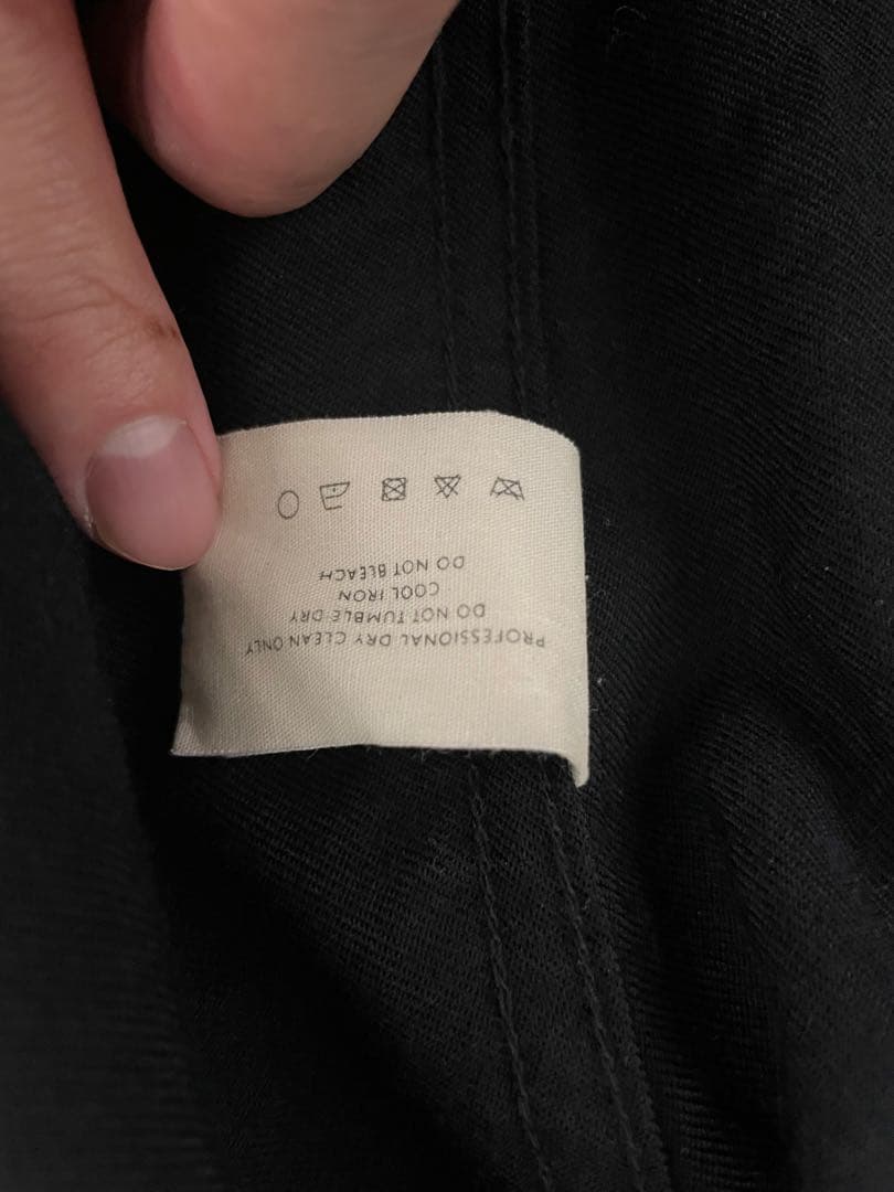 lemaire ルメール　ノーカラージャケット 黒