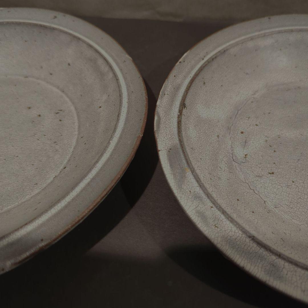 ♢大原拓也　リムプレート　2枚♢　裂粉引