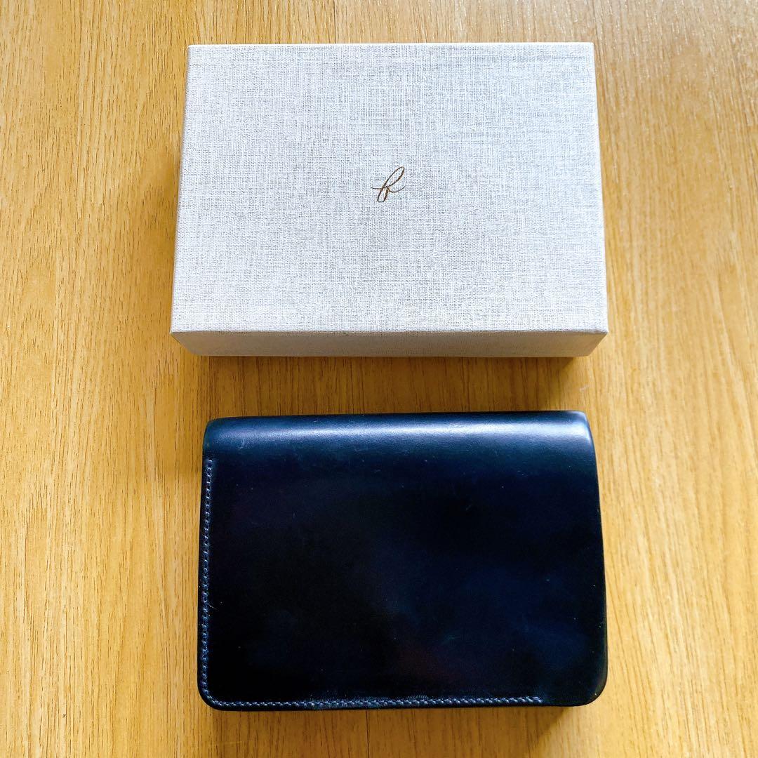 フォルメ　forme コードバン　ショートウォレット ネイビー