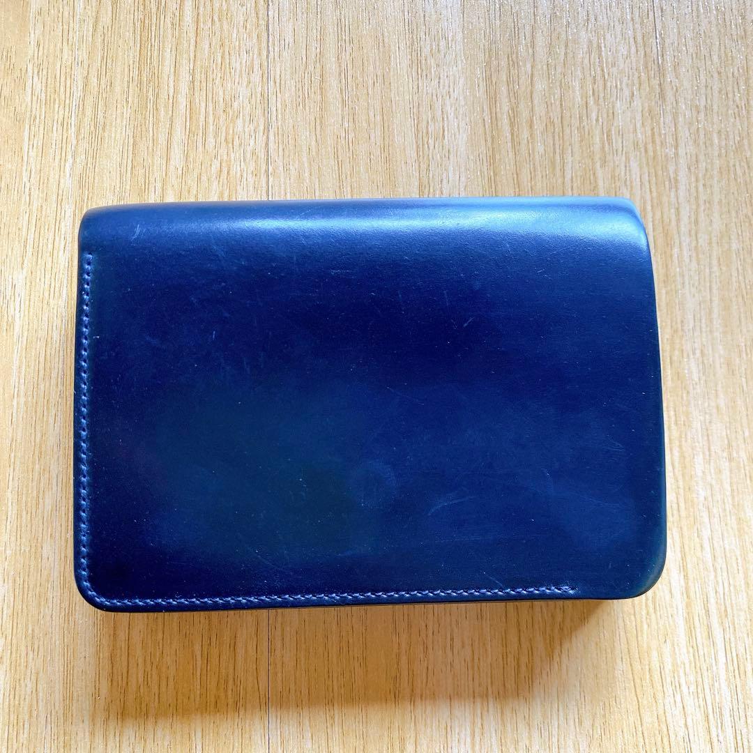 フォルメ　forme コードバン　ショートウォレット ネイビー