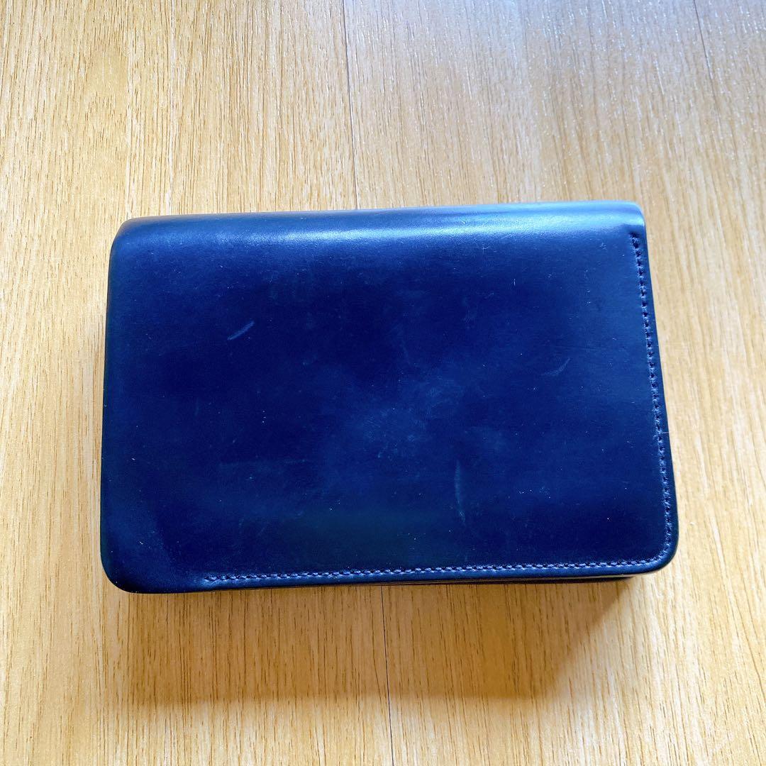 フォルメ　forme コードバン　ショートウォレット ネイビー