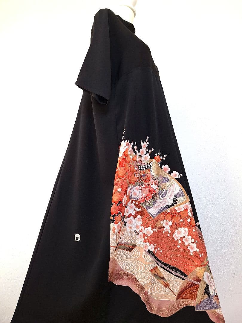 着物リメイクワンピース3647