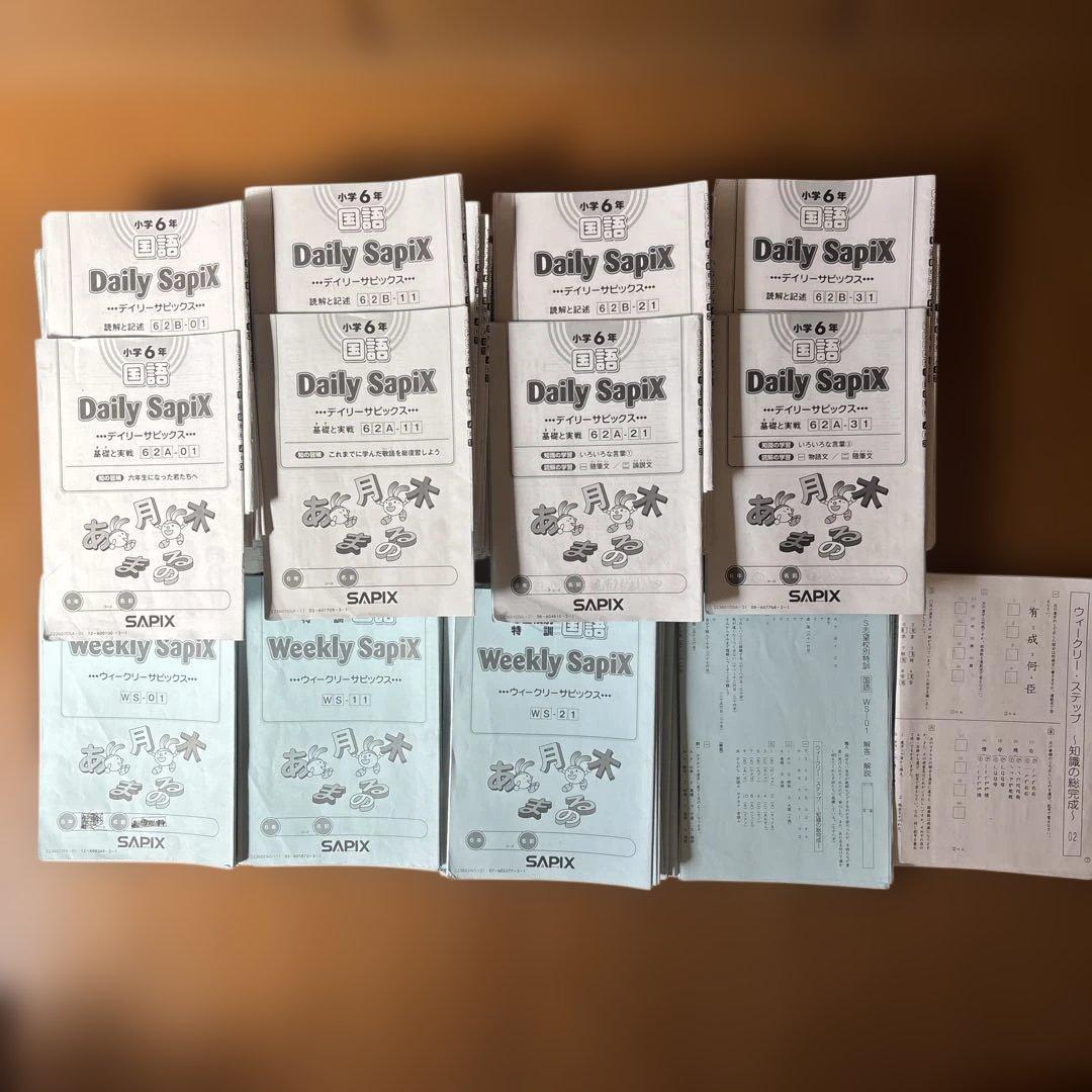 SAPIX 小学6年国語デイリーウィークリーSAPIX一年分