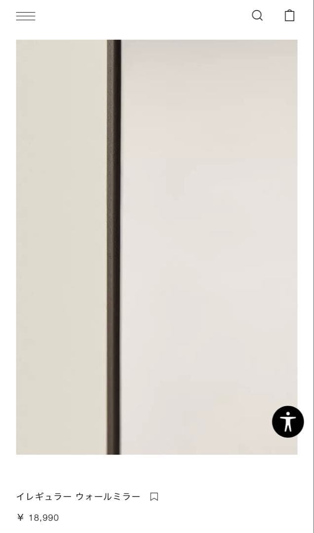 ZARA  イレギュラー ウォールミラー