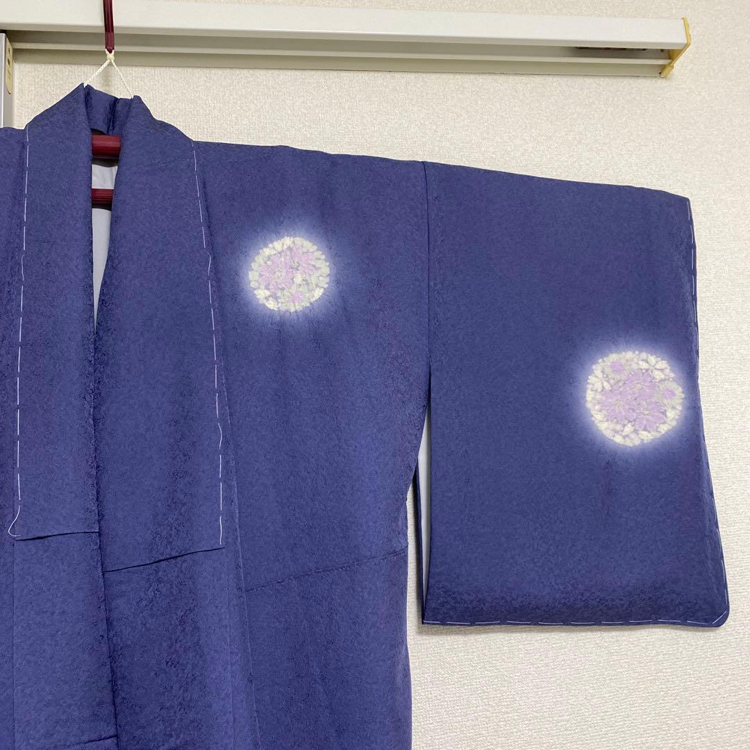 絞り　相良刺繍　付け下げ　しつけ糸付き　未使用美品　正絹　花柄　金糸　袷