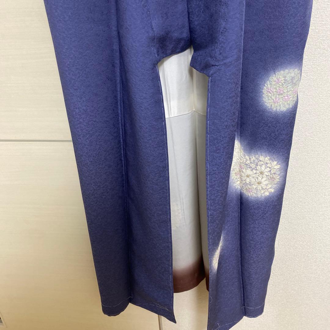 絞り　相良刺繍　付け下げ　しつけ糸付き　未使用美品　正絹　花柄　金糸　袷