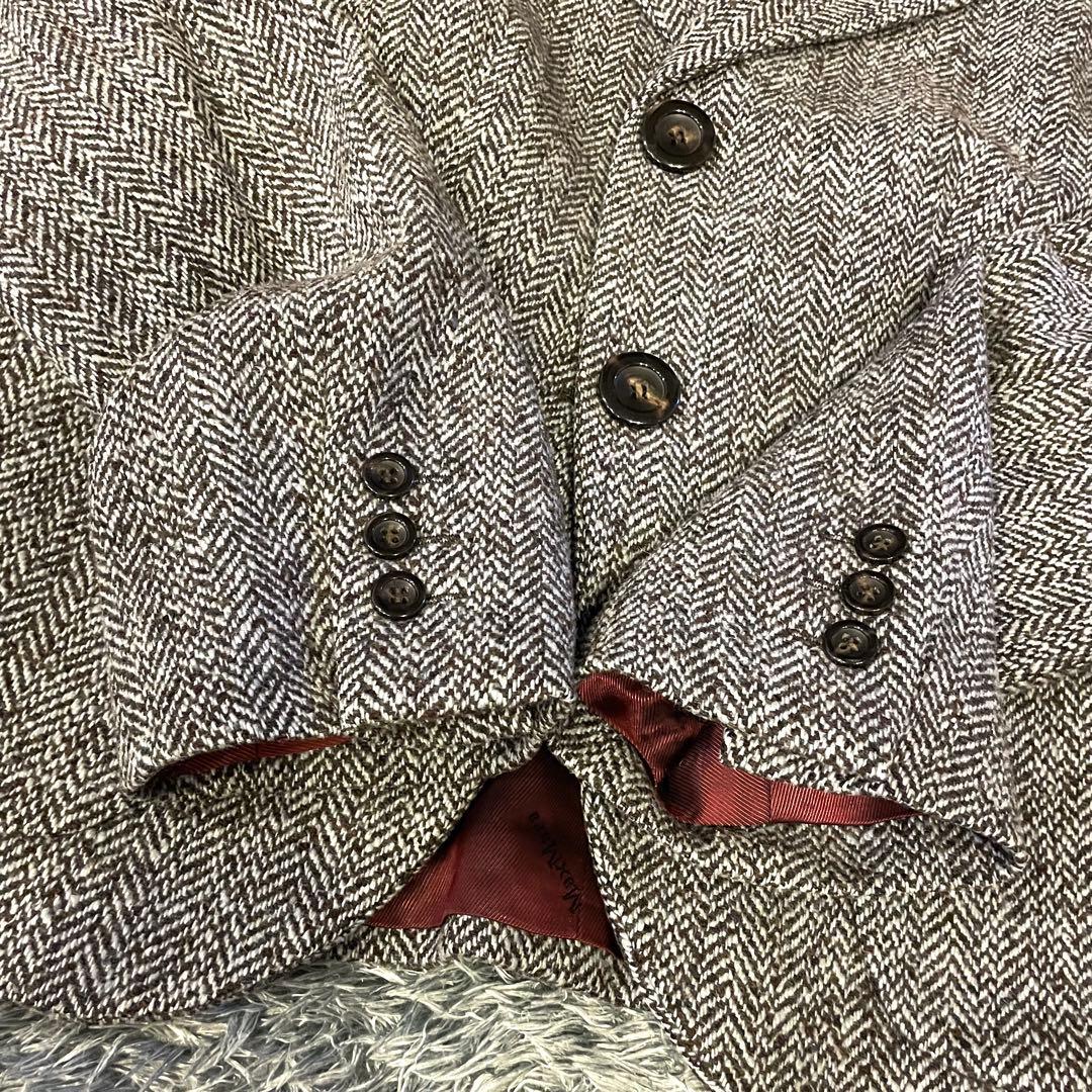 【極美品】マックスマーラ 銀タグ テーラードジャケット ヘリンボーン グレー系