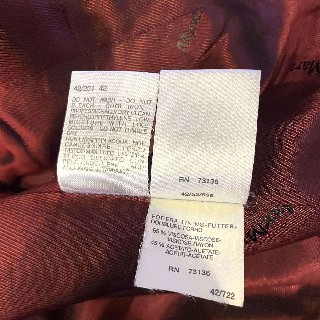 【極美品】マックスマーラ 銀タグ テーラードジャケット ヘリンボーン グレー系