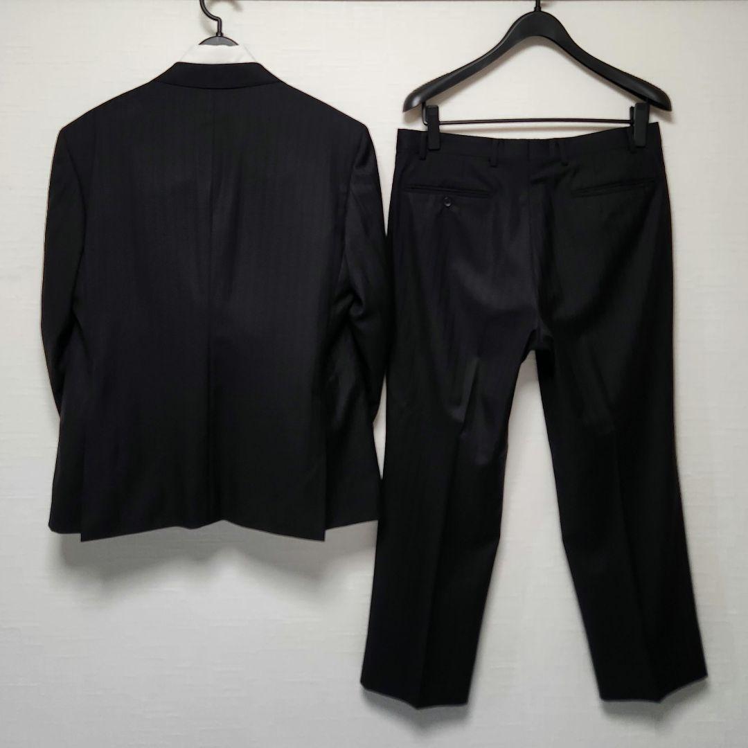 ダーバン　ロロピアーナ　パーソナルオーダー　メンズ　スーツ　ブラック　ストライプ