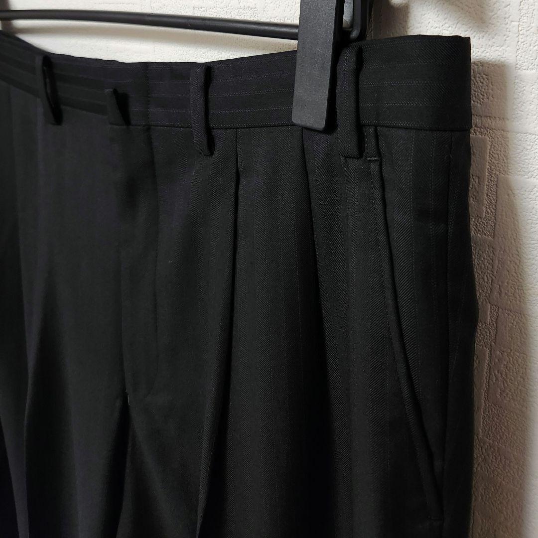 ダーバン　ロロピアーナ　パーソナルオーダー　メンズ　スーツ　ブラック　ストライプ