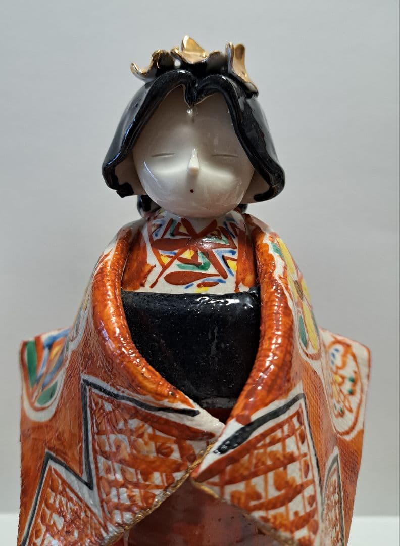 k-⑤ 九谷焼 ひな人形 葉月朋子作 立ち雛大