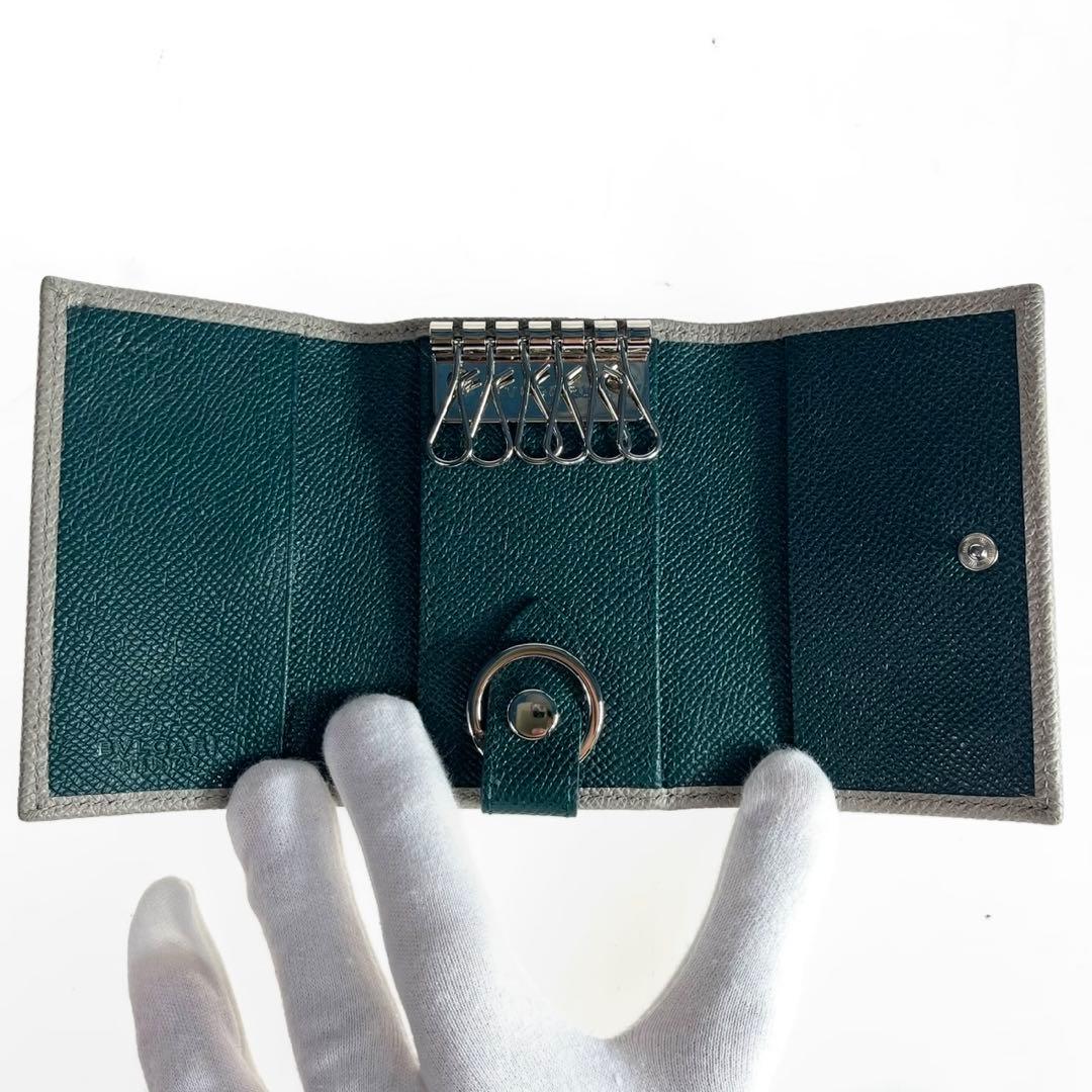 極美品　BVLGARI　キーケース 6連 サークルロゴ a593