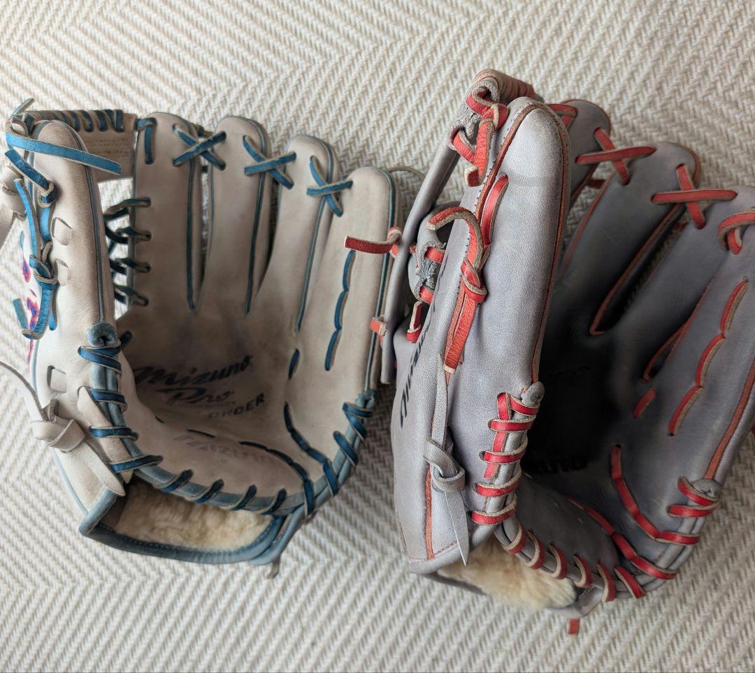 【たっきゃおです】 ミズノプロ　内野手用硬式オーダーグローブ（2個セット）