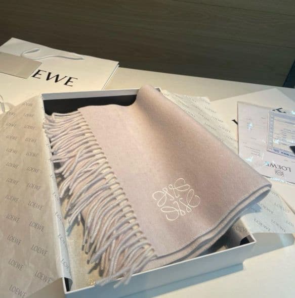 マフラー 35×180cm ライトピンク系