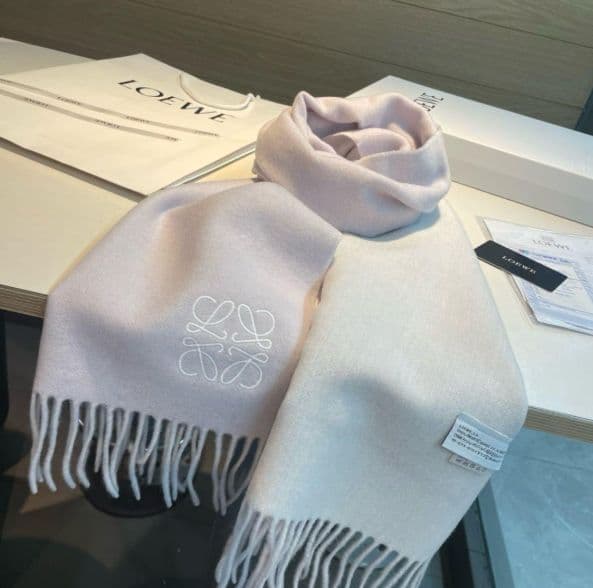 マフラー 35×180cm ライトピンク系