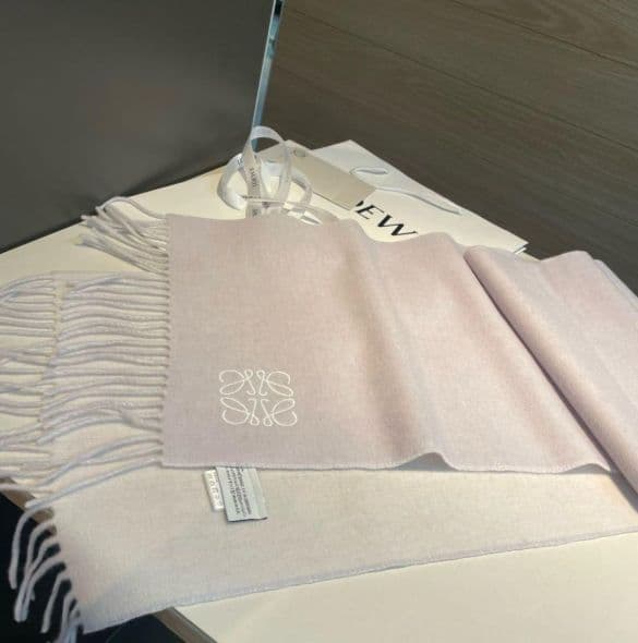 マフラー 35×180cm ライトピンク系