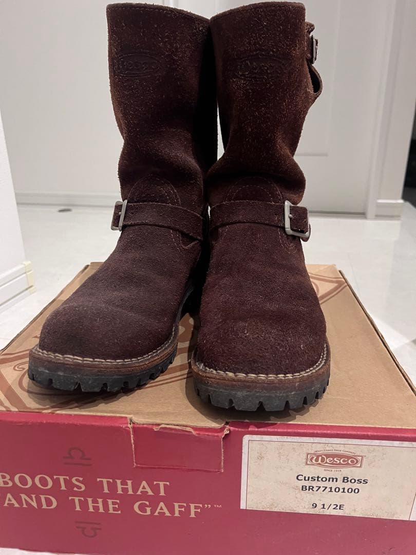 R*4様 Wesco Custom Boss ブーツ 9 1/2 ブラウン　ラフ