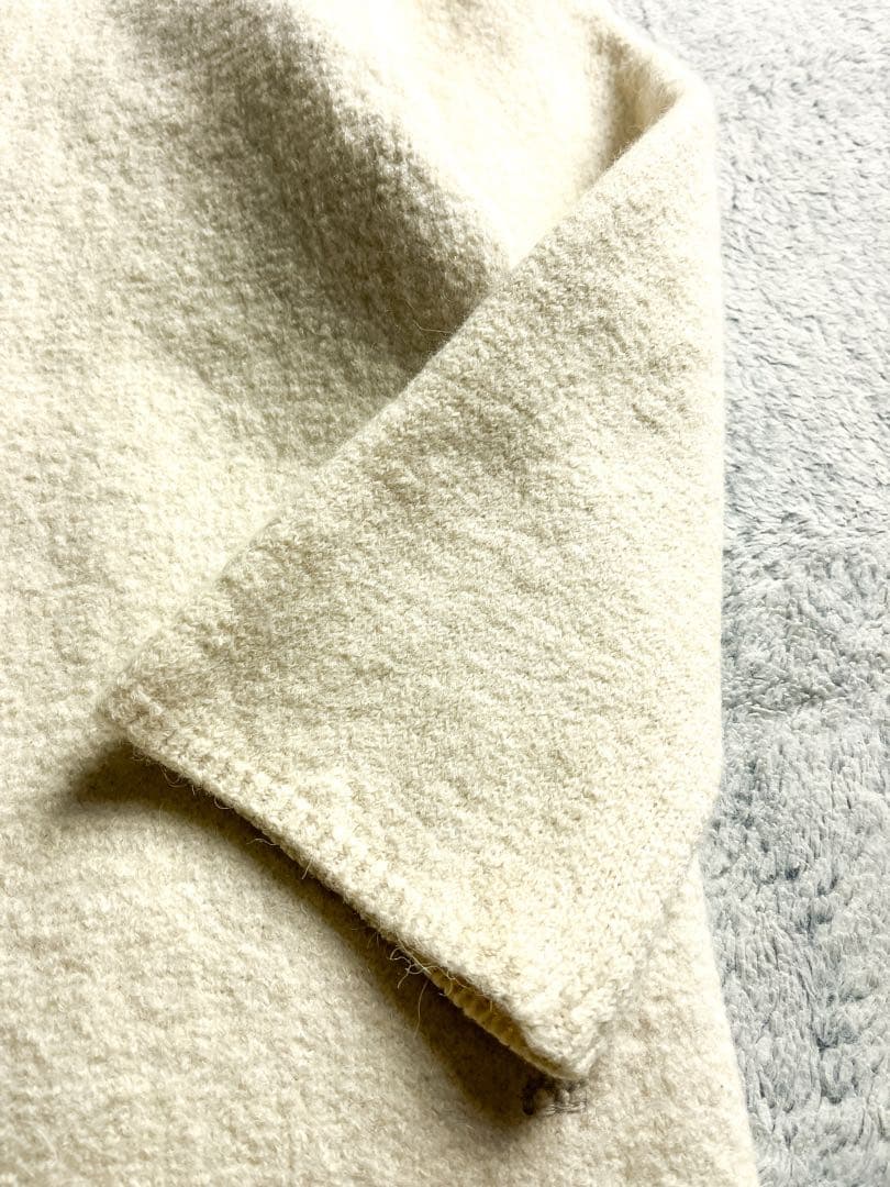 【45R】45rpm フロートアルパカ縮絨ステンカラーコート ニットコート 2
