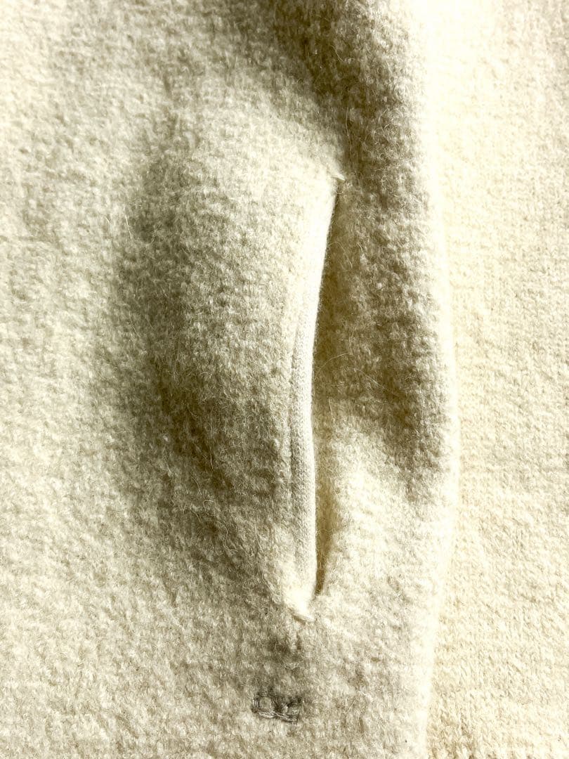 【45R】45rpm フロートアルパカ縮絨ステンカラーコート ニットコート 2
