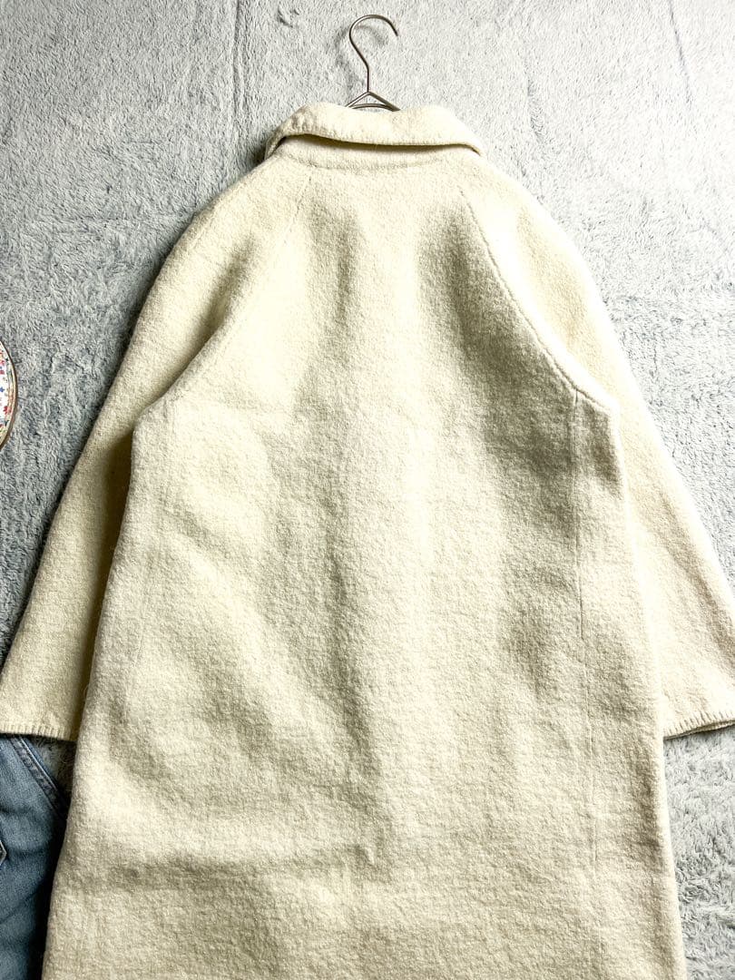 【45R】45rpm フロートアルパカ縮絨ステンカラーコート ニットコート 2