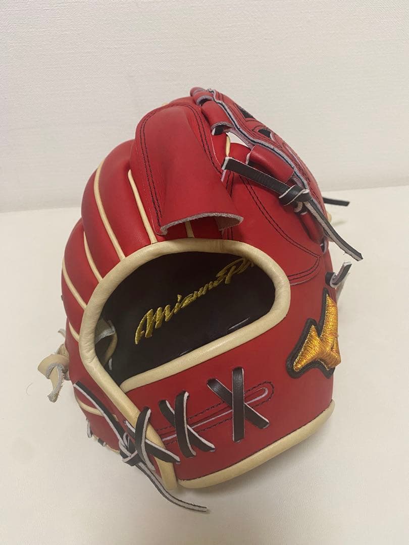 ミズノ 硬式オーダーグローブ レッド ゴールド