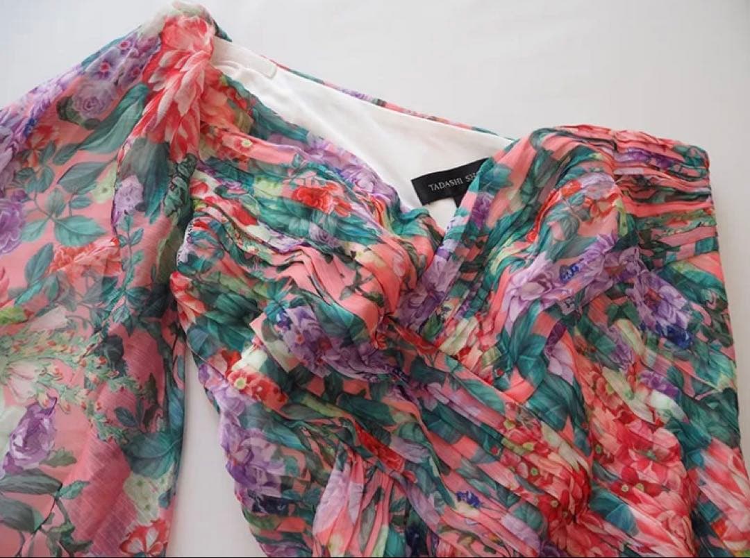 新品タグ付き　タダシショージ　ワンショルダー　ロンドレス　US8