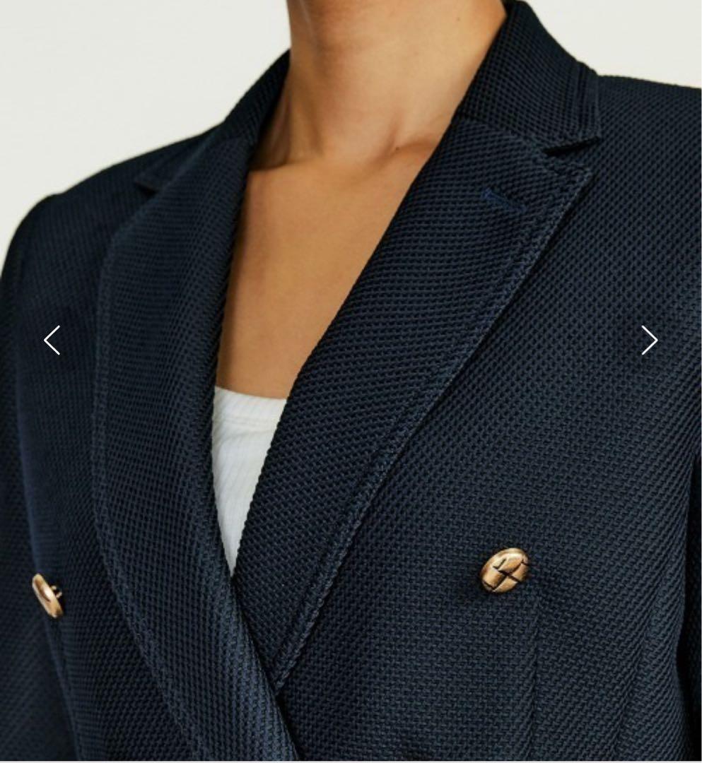 【Sov.】ラッセルメッシュダブルジャケット　38 ネイビー