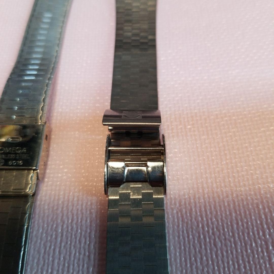 OMEGAステンレススチール チェックパターン 金属ベルト 4本セット