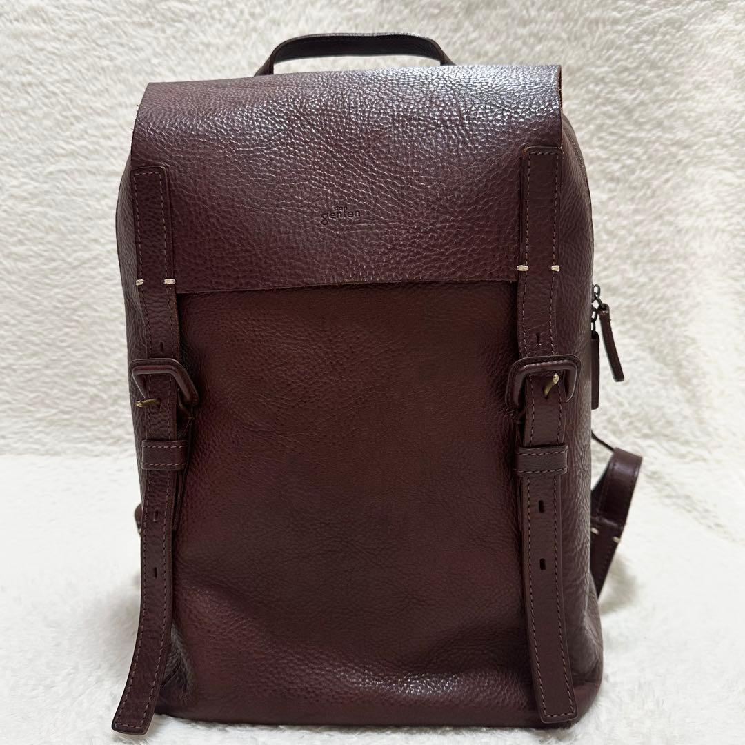 美品✨genten ゲンテン リュック レザー ブラウン トスカメン メンズ 革
