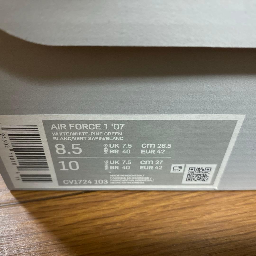 靴 Nike Air Force 1 Low \"White/Green\"