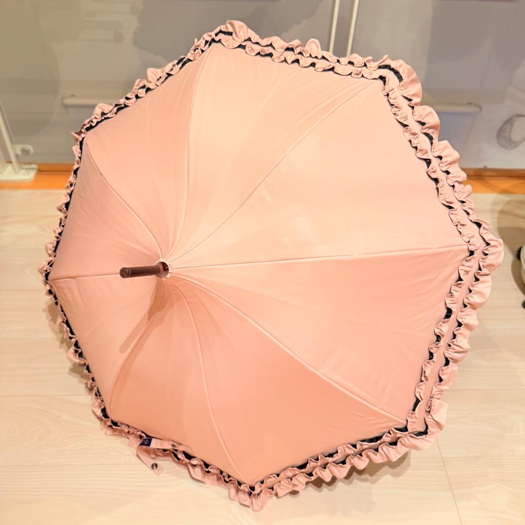 新品未使用 芦屋ロサブラン 日傘 ダブルフリル パゴダ 50cm 晴雨兼用