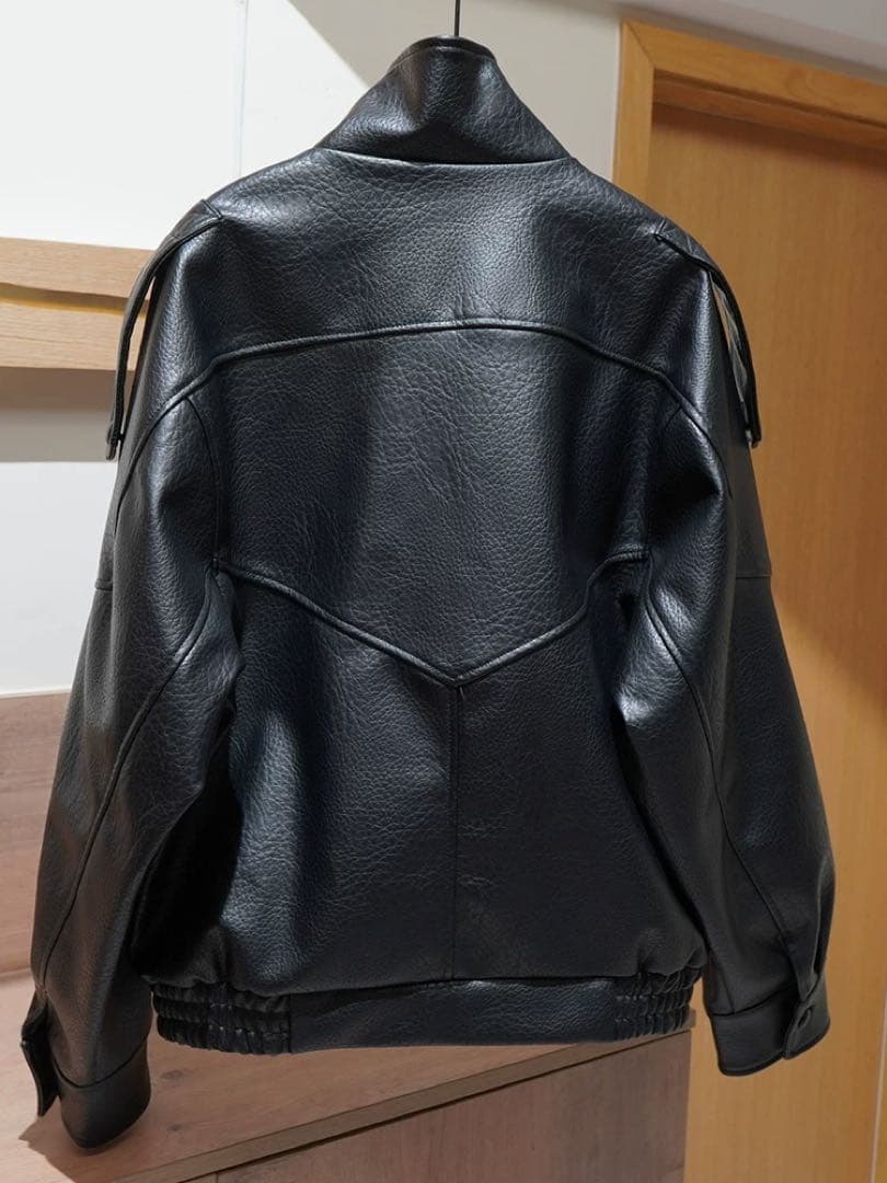 ZARAフェイクレザージャケット ブラック ハイネック Sサイズ