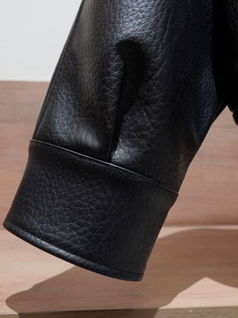 ZARAフェイクレザージャケット ブラック ハイネック Sサイズ