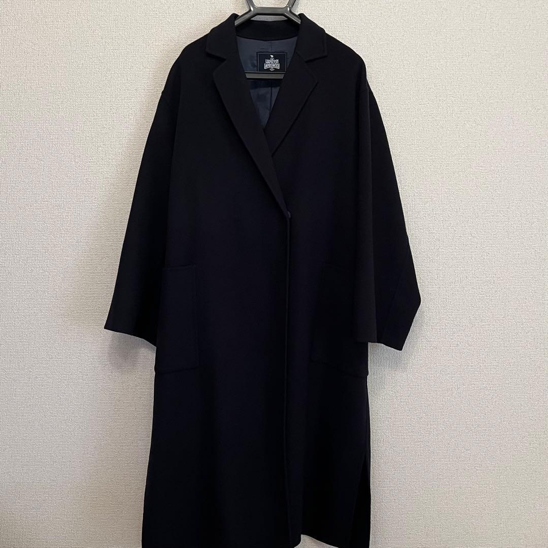 【美品】2022AW スローブイエナ ハミルトンダブルフェイスウール ネイビー