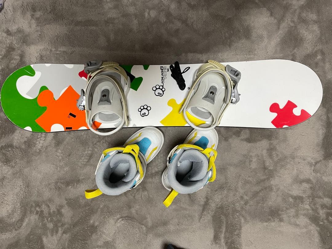 キッズスノーボードセット　98　板　ビンディング　ブーツ　プロテクター