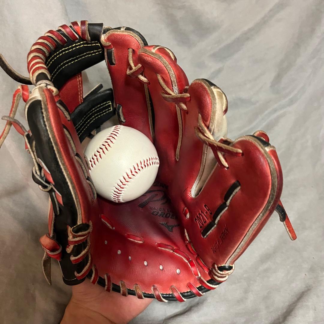 ミズノプロ　オーダー　ハガジャパン　坂本モデル　一般軟式内野手用グローブ　耕作印