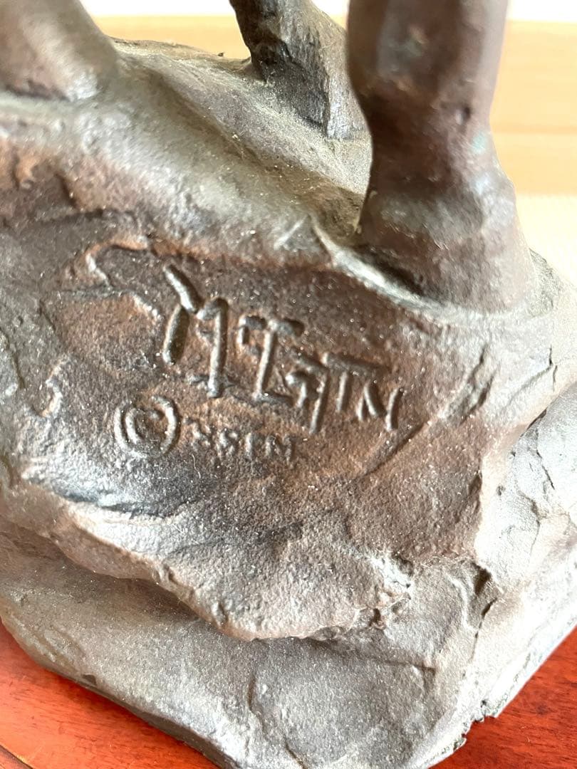 バックマッケイン　インディアン　ブロンズ製 騎馬像 彫刻　アンティーク