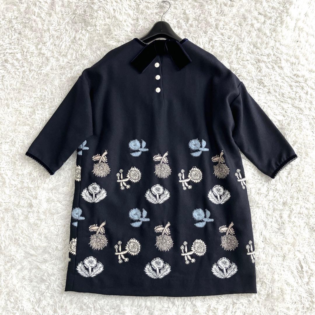 美品✨ミナペルホネン quartet フォーマル ワンピース 卒業式 リボン