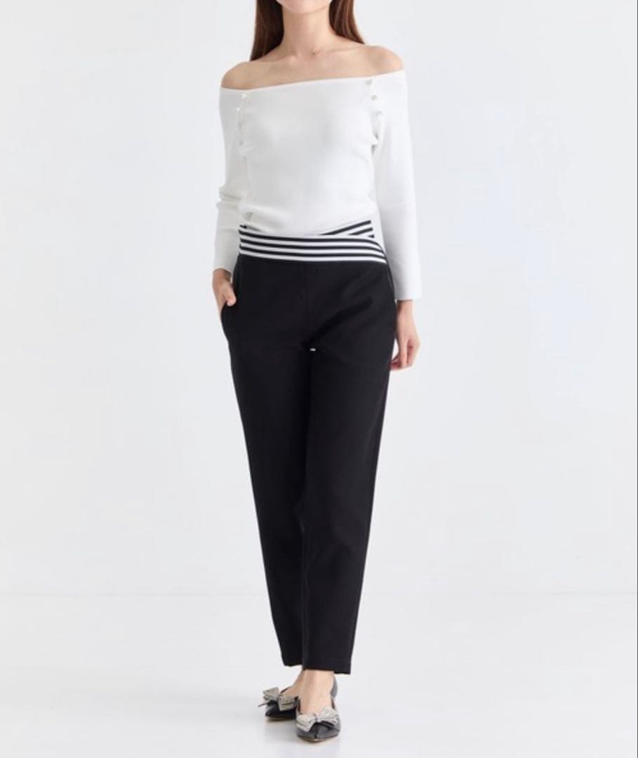 み*ー様 【新品】BORDERS at BALCONY パールオフショルダートッ