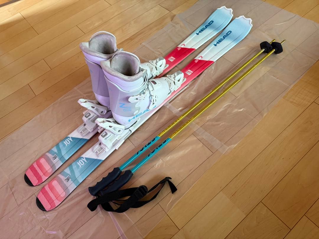 【3点セット】HEADスキー板117㎝ブーツ21.5cmVolklストック95㎝