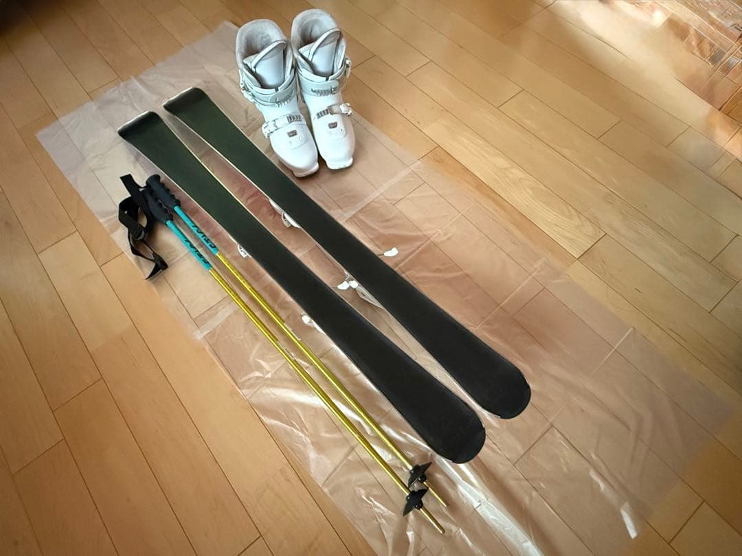 【3点セット】HEADスキー板117㎝ブーツ21.5cmVolklストック95㎝