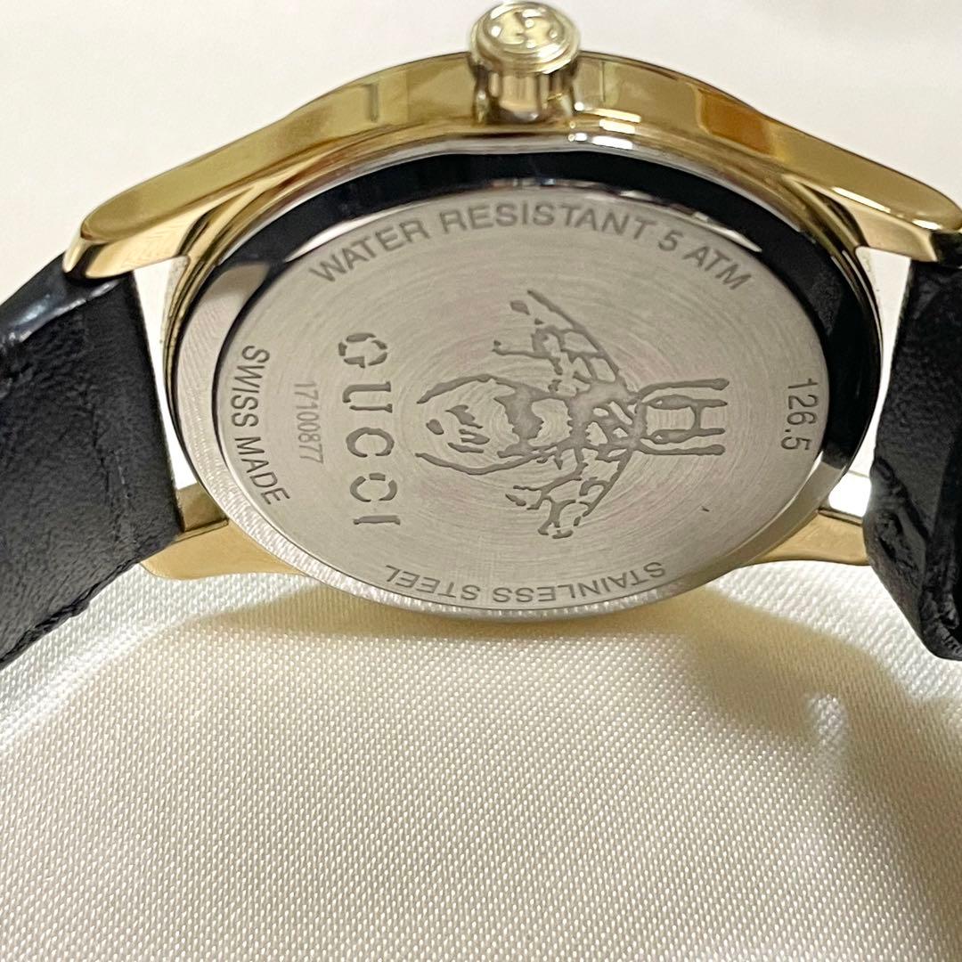 美品 GUCCI グッチ 126.5 腕時計 デイト シェル レディース