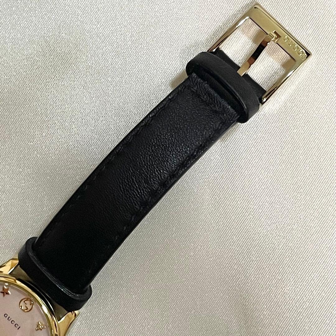 美品 GUCCI グッチ 126.5 腕時計 デイト シェル レディース