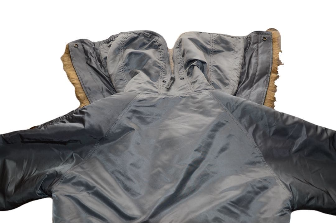 グレー N2Bフライトジャケット ファー付き