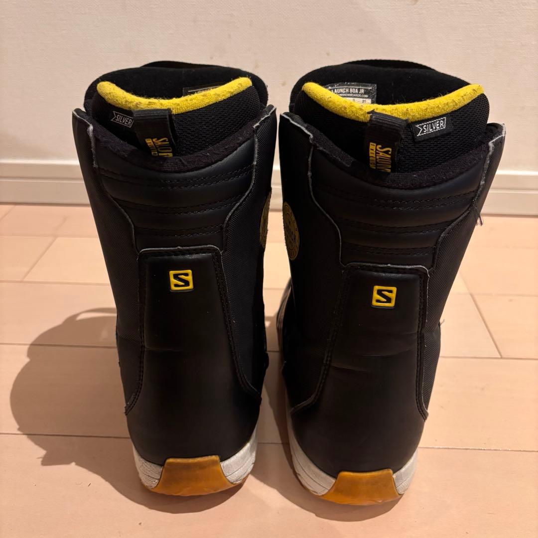 子ども用スノーボードブーツ 黒/黄色 ボアシステム