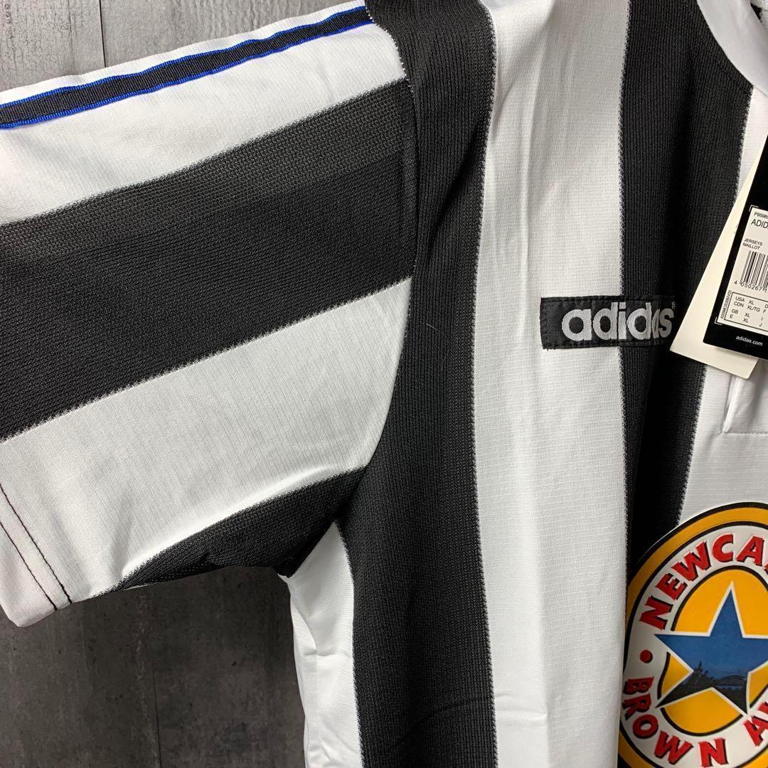 【★ニューカッスル】 アディダス サッカー 95年 レトロ ユニフォーム 2XL