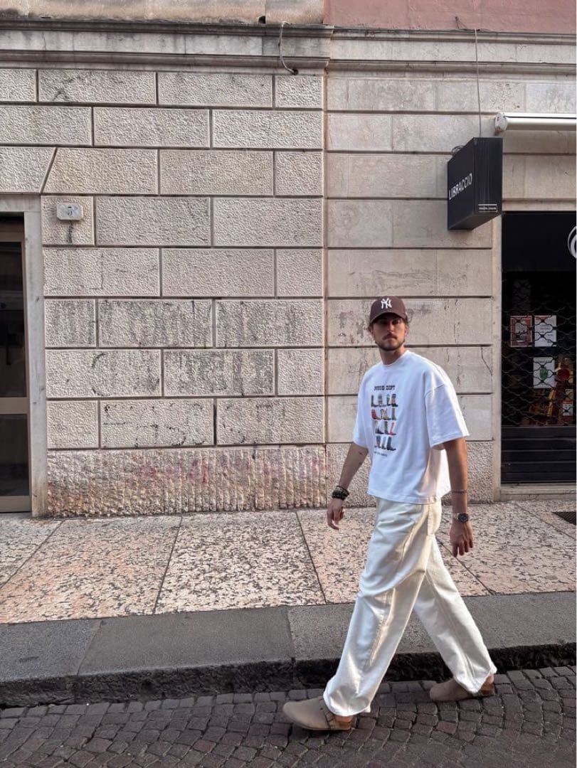 【良個体】00s Dickies ダブルニー 白 ペインターパンツ ボロ ペンキ