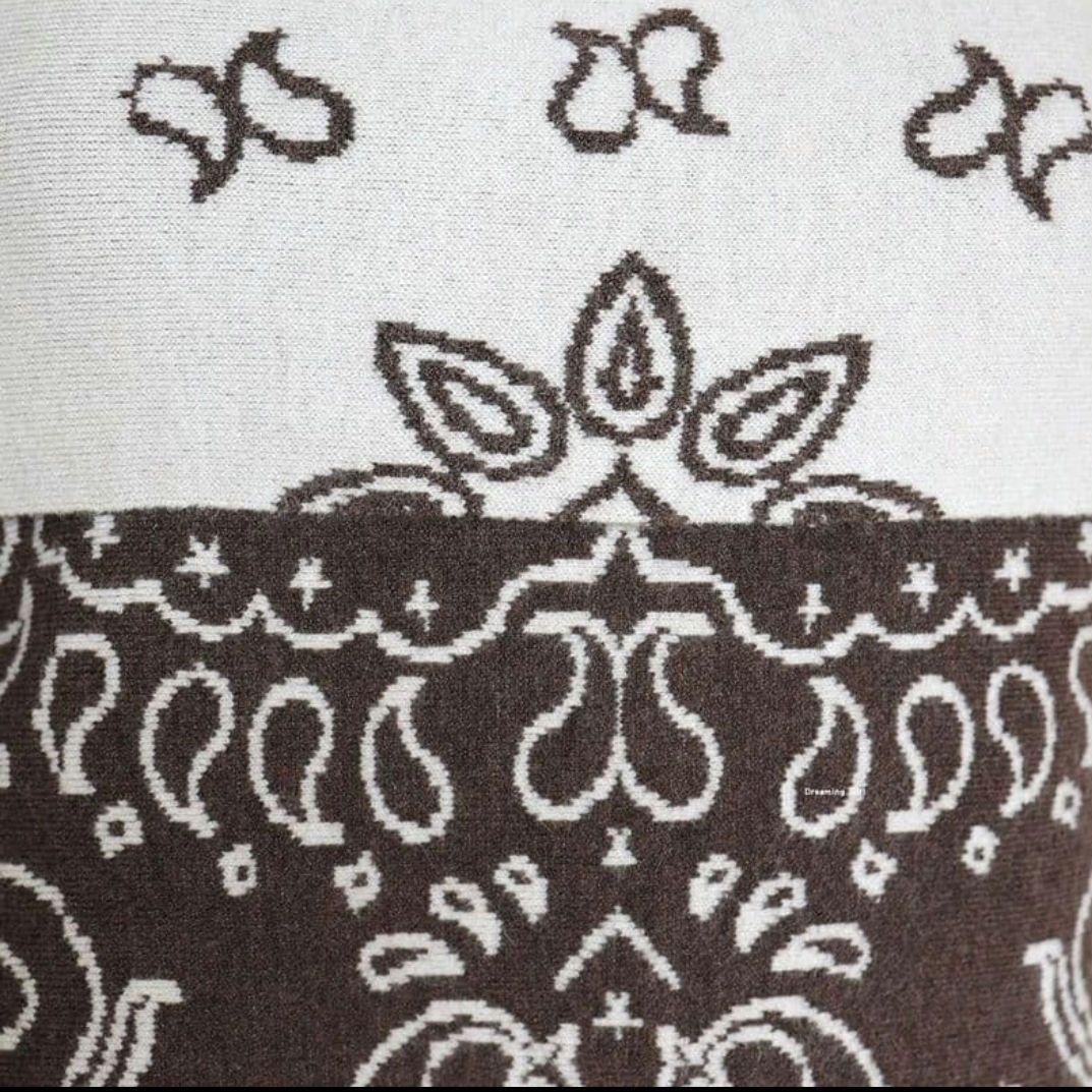 ジプソフィア【新品】 Paisley Knit Stole　ブラウン