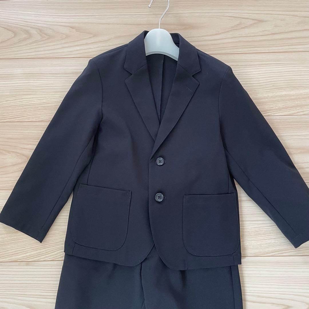 ショパン　入学式　男の子 120 ストレッチスーツ　ネイビー　シャツセット