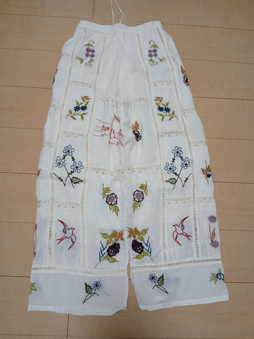 パンツ todayful embroidery patchwork trousers